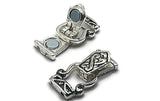 Magnetic Clasps Silver Fold Over for Bracelet, Necklace, Crafting or Jewelry Making Double Strand with a Celtic Style 1552