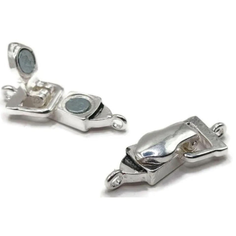 Fold Over Magnetic Clasps Clasp Bright Silver Clasps Single Strand Fold Over Clasp Magnetic Clasps Bracelet Clasps Jewelry Clasps 7857