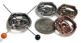 Slider Beads (10 pc) 2 hole beads with an Owl Design for Crafting and Jewelry Making into Bracelets or Necklaces 488-N4 FST