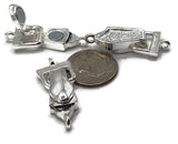 Fold Over Magnetic Clasps Clasp Bright Silver Clasps Single Strand Fold Over Clasp Magnetic Clasps Bracelet Clasps Jewelry Clasps 7857