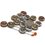 2 Hole Slider Beads (15 pc) Western Beads Spacer Beads with a Cactus Design for Jewelry Making, Necklaces and Bracelets 578-N12 FST