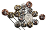 2 Hole Slider Beads (15 pc) Western Beads Spacer Beads with a Cactus Design for Jewelry Making, Necklaces and Bracelets 578-N12 FST