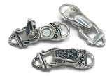 Magnetic Clasps Fold Over Style in Silver with Rhinestones - Great for Jewelry Creation, Necklaces or Bracelets - Single Strand 6266