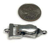 Magnetic Clasp (QTy 1) with a Fold Over Design in Silver for Single Strand for Jewelry Making into Bracelets or Necklaces  9465-1