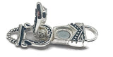 Magnetic Clasps Fold Over Style in Silver with Rhinestones - Great for Jewelry Creation, Necklaces or Bracelets - Single Strand 6266