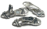 Magnetic Clasps Fold Over Style in Silver with Rhinestones - Great for Jewelry Creation, Necklaces or Bracelets - Single Strand 6266