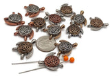 2 Hole Slider Beads (QTy 13) Beads Turtle Beads Flat Beads Bracelet Beads 4 hole beads Spacer Beads 560-M1 FST