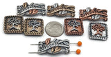 Slider Beads (8 pc) eternal life tree "wisdom" 2 hole beads Spacer Beads Sliderbeads Bracelet Beads Flat Beads Inspirational Beads 549-M11 FST