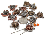 2 Hole Slider Beads (QTy 13) Beads Turtle Beads Flat Beads Bracelet Beads 4 hole beads Spacer Beads 560-M1 FST
