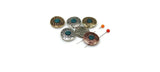 2 Hole Slider Beads (5 pc) Coin Beads Multi-Metal Beads Western Beads Sliderbeads Unqiue Metal Beads Bracelet Beads Flat Beads 278-N5 FST