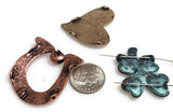 2 Hole Slider Beads (Qty 7) Metal Lucky Designs Great for Crafting or Jewelry Making into Bracelets or Focal Necklace Charms 447-FST