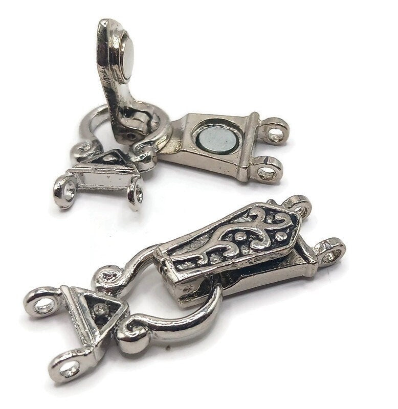 Magnetic Clasps in a Fold Over Design for Double Strand Jewelry Making Projects like Necklace or Bracelet Creation 10923