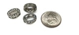 2 Hole Slider Beads (8 pc) Rhinestone Beads Oval Beads  Sliderbeads Silver Beads Necklace Beads Jewelry Beads Bracelet Beads 228-N5 FST