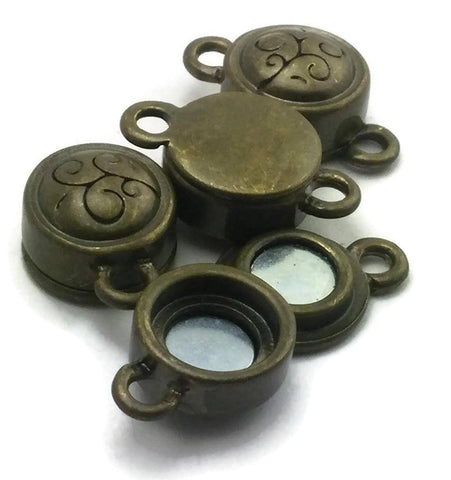 Antique Gold Magnetic Single Loop Strand Magnetic Clasps m202