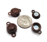 Magnetic Clasps in Antique Copper with a Single Loop for jewelry making, crafting, beading into Bracelets and Necklaces  m203