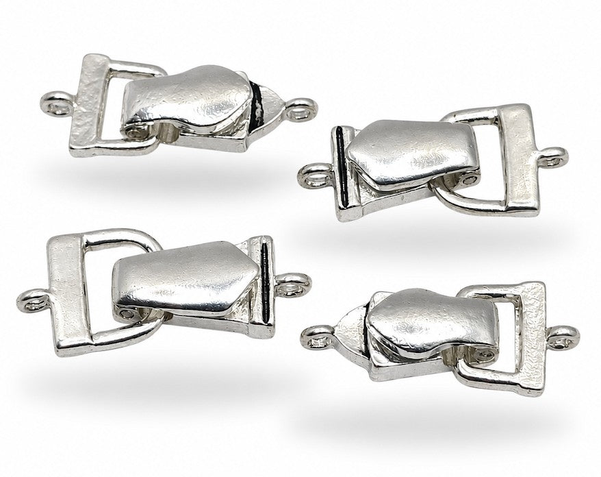 Silver Single Loop Magnetic Clasp Mix - Unique Magnetic Clasps for Jewelry Making