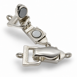 Single Loop - Silver - Fold Over Magnetic Clasps 7857