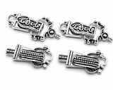 Fold Over Magnetic Clasps for Jewelry Making, Necklaces or Bracelets Silver Single Strand Mix