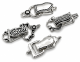 Fold Over Magnetic Clasps for Jewelry Making, Necklaces or Bracelets in Bright Silver Single Strand Mixed