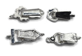 Fold Over Magnetic Clasps for Jewelry Making, Necklaces or Bracelets in Bright Silver Single Strand Mixed