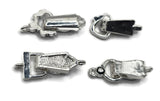 Fold Over Magnetic Clasps for Jewelry Making, Necklaces or Bracelets in Bright Silver Single Strand Mixed