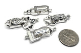Fold Over Magnetic Clasps for Jewelry Making, Necklaces or Bracelets in Bright Silver Single Strand Mixed