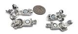 Fold Over Magnetic Clasps for Jewelry Making, Necklaces or Bracelets Silver Single Strand Mix