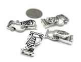 Fold Over Magnetic Clasps for Jewelry Making, Necklaces or Bracelets Silver Double Strand Mix Lot