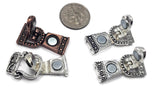 Fold Over Magnetic Clasps for Jewelry Making, Necklaces or Bracelets Silve rand Antique Copper  Double Strand Mix Lot