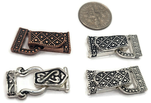 Fold Over Magnetic Clasps for Jewelry Making, Necklaces or Bracelets Silve rand Antique Copper  Double Strand Mix Lot