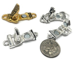 Fold Over Magnetic Clasps for Jewelry Making, Necklaces or Bracelets Silver and Bright Gold Single or Multi-Strand Mix Lot