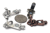 Fold Over Magnetic Clasps for Jewelry Making, Necklaces or Bracelets Silver, Antique Brass  and Antique Copper Single Mix Lot