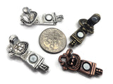 Fold Over Magnetic Clasps for Jewelry Making, Necklaces or Bracelets Silver, Antique Brass  and Antique Copper Single Mix Lot
