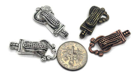 Fold Over Magnetic Clasps for Jewelry Making, Necklaces or Bracelets Silver, Antique Brass  and Antique Copper Single Mix Lot