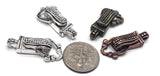 Fold Over Magnetic Clasps for Jewelry Making, Necklaces or Bracelets Silver, Antique Brass  and Antique Copper Single Mix Lot