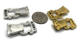 Fold Over Magnetic Clasps for Jewelry Making, Necklaces or Bracelets in Bright Silver and Bright Gold Celtic Style