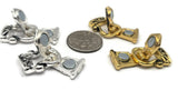 Fold Over Magnetic Clasps for Jewelry Making, Necklaces or Bracelets in Bright Silver and Bright Gold Celtic Style
