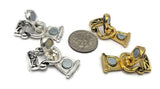 Fold Over Magnetic Clasps for Jewelry Making, Necklaces or Bracelets in Bright Silver and Bright Gold Celtic Style