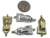 Fold Over Magnetic Clasps for Jewelry Making, Necklaces or Bracelets in Bright Silver and Bright Gold 7857 Style