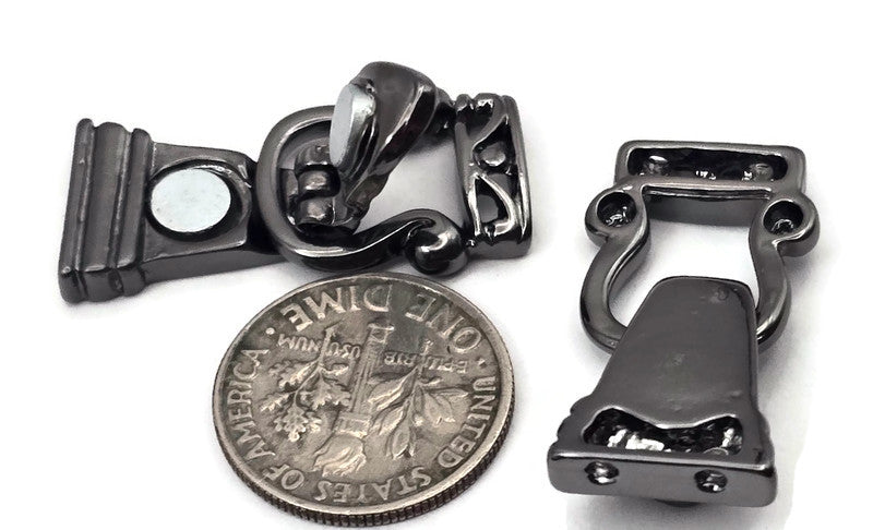 Fold Over Magnetic Clasps Gun Metal Magnetic Wholesale Bracelet Clasps Magnetic Clasp 1213blk