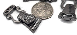 Mixed Metal Floral Fold Over Magnetic Clasps - Great for Jewelry Making!