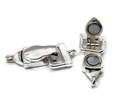 Silver Single Loop Magnetic Clasp Mix - Unique Magnetic Clasps for Jewelry Making