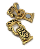 2 Hole Fold Over Magnetic Clasp Mix - Unique Magnetic Clasps for Jewelry Making Silver, Antique Copper and Gold (Copy)