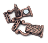 Magnetic Clasps for Jewelry Designing into Necklaces, Bracelets or Crafting 2 hole Double Strand in Celtic Copper Design 1135