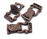 Magnetic Clasps for Jewelry Designing into Necklaces, Bracelets or Crafting 2 hole Double Strand in Celtic Copper Design 1135