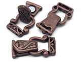 Magnetic Clasps for Jewelry Designing into Necklaces, Bracelets or Crafting 2 hole Double Strand in Celtic Copper Design 1135