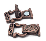 2 Hole Fold Over Magnetic Clasp Mix - Unique Magnetic Clasps for Jewelry Making Silver, Antique Copper and Gold