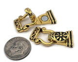 Magnetic Clasps Double 2-Strand Clasps in Gold for Beading, Jewelry Making, Crafting Bracelets or Necklaces 1213gld