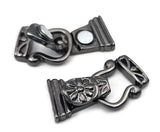 Mixed Metal Floral Fold Over Magnetic Clasps - Great for Jewelry Making!