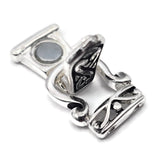 Magnetic Clasps Silver Fold Over for Bracelet, Necklace, Crafting or Jewelry Making Double Strand with a Celtic Style 1552